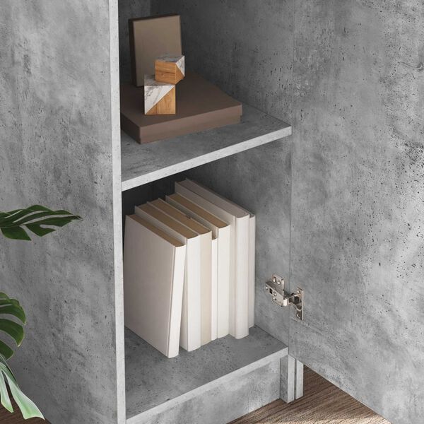 vidaXL Bureau 2 pcs Gris b&eacute;ton