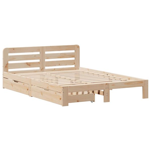 vidaXL Cadre de lit sans matelas 120x190 cm bois de pin massif