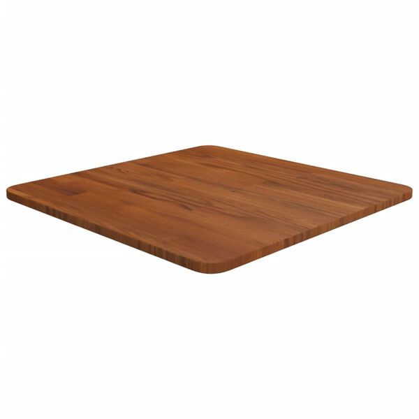 vidaXL Dessus de table carré Marron foncé50x50x1,5cm Bois chêne traité