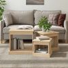 vidaXL Tables basses 3 pcs ch&ecirc;ne sonoma bois d'ing&eacute;nierie