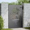 vidaXL Porte de Jardin, Portail de Jardin 85x75 cm Design Arbre en Acier Corten