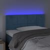 vidaXL T&ecirc;te de lit &agrave; LED Bleu fonc&eacute; 100x5x78/88 cm Velours