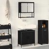 vidaXL Ensemble de mobilier de salle de bain avec &eacute;tag&egrave;re 2 pcs Noir