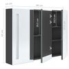 vidaXL Armoire de salle de bain &agrave; miroir LED 89x14x62 cm Gris