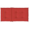 vidaXL Coussins de chaise de jardin à dossier bas lot de 4 rouge