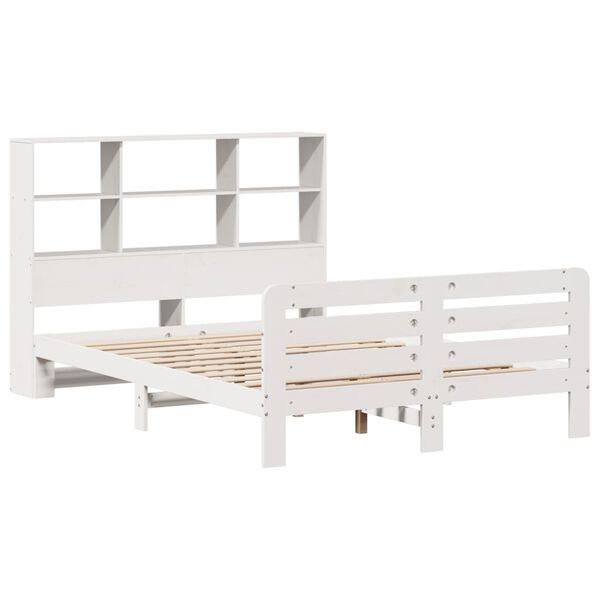 vidaXL Cadre de lit sans matelas blanc 120x190 cm bois de pin massif