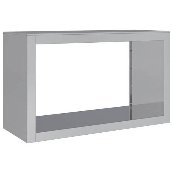 vidaXL Portant de bois de chauffage 100x40x60 cm acier galvanis&eacute;