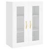 vidaXL Armoires murales 2 pcs blanc bois d'ing&eacute;nierie