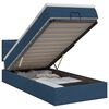 vidaXL Lit ottoman avec matelas Bleu 100 x 200 cm Tissu