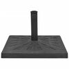 vidaXL Base carr&eacute;e de parasol R&eacute;sine Noir 19 kg