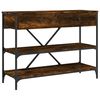 vidaXL Table console avec tiroirs et &eacute;tag&egrave;res ch&ecirc;ne fum&eacute;