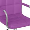 vidaXL Chaises pivotantes &agrave; manger lot de 4 violet similicuir