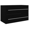 vidaXL Armoire d'&eacute;vier Noir 80x38,5x48 cm Bois d&rsquo;ing&eacute;nierie