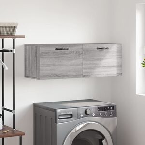 vidaXL Armoire murale sonoma gris 100x36,5x35 cm bois d'ing&eacute;nierie