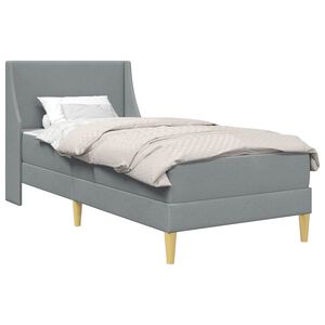 vidaXL Cadre de lit avec matelas Gris clair 80x 200 cm Polyester