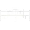 vidaXL Cadre de lit sans matelas blanc métal 180x200 cm