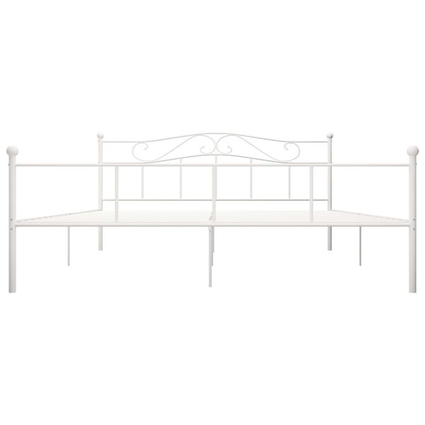 vidaXL Cadre de lit sans matelas blanc métal 180x200 cm