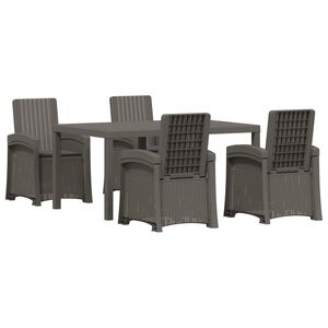 vidaXL Ensemble de salle &agrave; manger pour jardin 5 pc PP