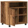 vidaXL Support d'imprimante avec stockage Bois ancien 60 x 50 x 67 cm