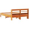 vidaXL Cadre de lit sans matelas cire marron 140x200cm bois pin massif