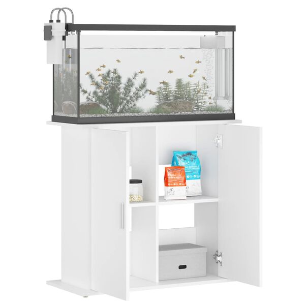 vidaXL Support pour aquarium blanc 81x36x73 cm bois d'ingénierie
