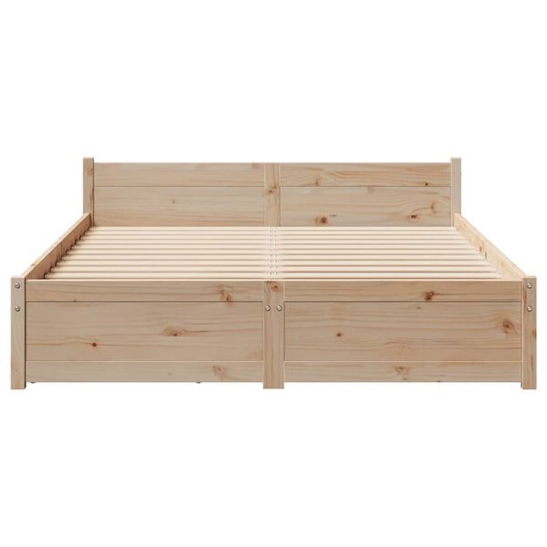 vidaXL Cadre de lit sans matelas 140x200 cm bois massif de pin