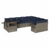 vidaXL Ensemble de canap&eacute; de jardin 10 pcs avec coussins gris