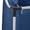 vidaXL Trieuse à linge avec 3 sacs Bleu Acier