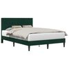 vidaXL Cadre de lit avec t&ecirc;te de lit Vert fonc&eacute; 160 x 200 cm Velours