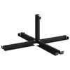 vidaXL Base de parasol avec cadre crois&eacute; Noir Acier for 25-50 mm Pole