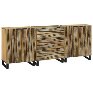 vidaXL Ensemble de buffet 3 pc Naturel 180 x 33 x 75 cm