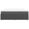 vidaXL Sommier &agrave; lattes de lit avec matelas Gris fonc&eacute; 200x200cm Tissu