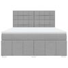 vidaXL Sommier &agrave; lattes de lit avec matelas Gris clair 180x200cm Tissu