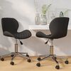 vidaXL Chaises pivotantes &agrave; manger lot de 2 Noir Velours