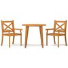 vidaXL Ensemble à manger de jardin 3 pcs Bois d'acacia solide