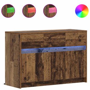 vidaXL Meuble TV 91 x 34 x 61 cm Bois ancien Bois d'ing&eacute;nierie