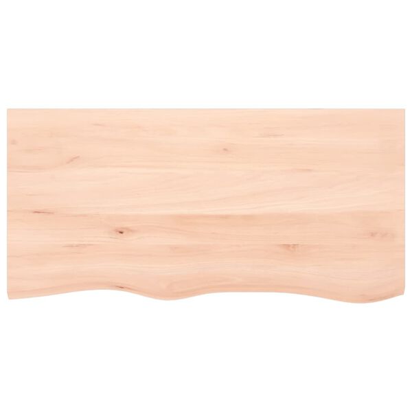 vidaXL &Eacute;tag&egrave;re murale 100x50x(2-4) cm bois de ch&ecirc;ne massif non trait&eacute;