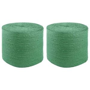 vidaXL 2 pc 2 mm Vert Jute 100% Tossa