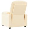 vidaXL Fauteuil inclinable Cr&egrave;me Tissu