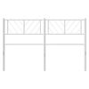 vidaXL T&ecirc;te de lit m&eacute;tal blanc 135 cm
