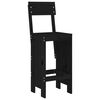 vidaXL Tabourets de bar lot de 2 noir 40x48,5x115,5 cm bois massif pin