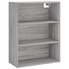 vidaXL Buffet haut Sonoma gris 69,5x34x180 cm Bois d'ing&eacute;nierie