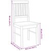 vidaXL Chaises à manger 2 pcs blanc bois massif caoutchouc