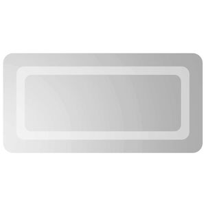 vidaXL Miroir de salle de bain LED Transparent 60 x 30 cm verre tremp&eacute;