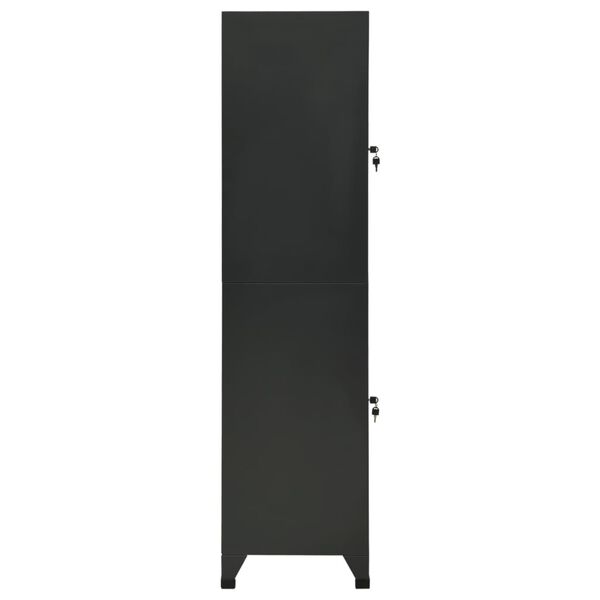vidaXL Armoire à casiers Anthracite 38x45x180 cm Acier