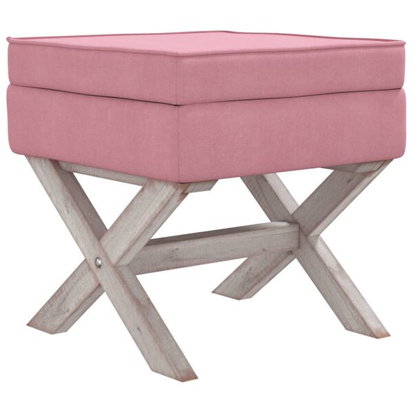 vidaXL Tabouret de rangement Rose 45x45x49 cm Velours