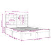 vidaXL Cadre de lit sans matelas 120x200 cm bois massif