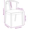 vidaXL Chaise de salle &agrave; manger 2 pcs Naturel et clair