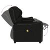 vidaXL Fauteuil de massage inclinable et porte-gobelets 4 places noir
