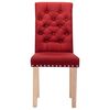 vidaXL Chaises &agrave; manger lot de 2 rouge bordeaux tissu